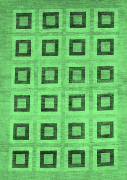 Abstract Emerald Green Modern Rug, abs308emgrn