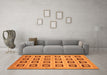 Machine Washable Abstract Orange Modern Area Rugs in a Living Room, wshabs308org