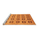 Sideview of Machine Washable Abstract Orange Modern Area Rugs, wshabs308org