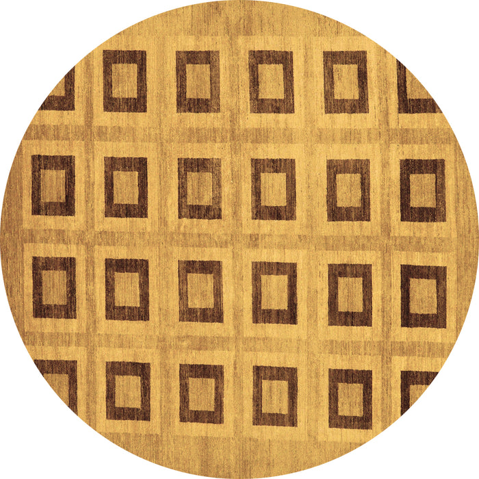 Round Machine Washable Abstract Brown Modern Rug, wshabs308brn