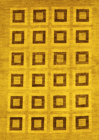 Abstract Yellow Modern Rug, abs308yw