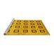 Sideview of Machine Washable Abstract Yellow Modern Rug, wshabs308yw