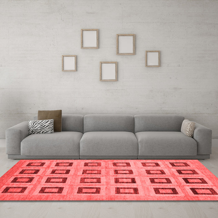 Modern Red Washable Rugs