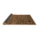 Sideview of Abstract Red Brown Modern Rug, abs309