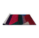 Sideview of Machine Washable Abstract Plum Purple Rug, wshabs3090