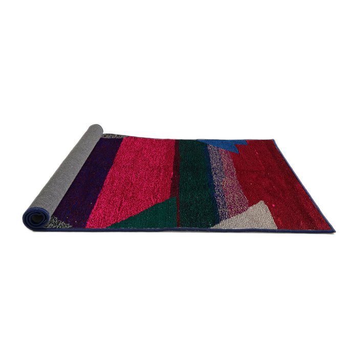 Sideview of Abstract Plum Purple Modern Rug, abs3090