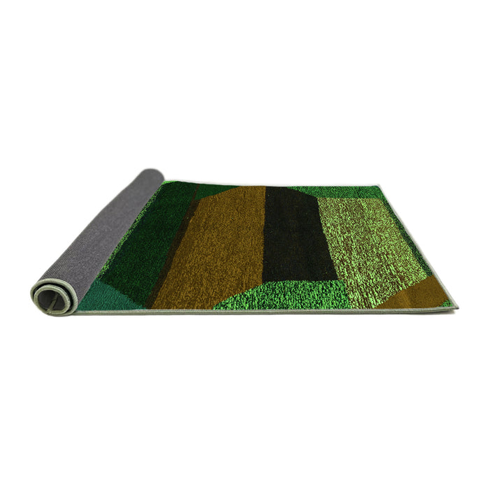 Sideview of Abstract Green Modern Rug, abs3090grn