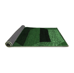 Sideview of Abstract Emerald Green Modern Rug, abs3090emgrn