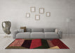 Machine Washable Abstract Brown Modern Rug in a Living Room,, wshabs3090brn