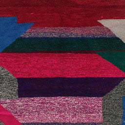 Square Abstract Plum Purple Modern Rug, abs3090