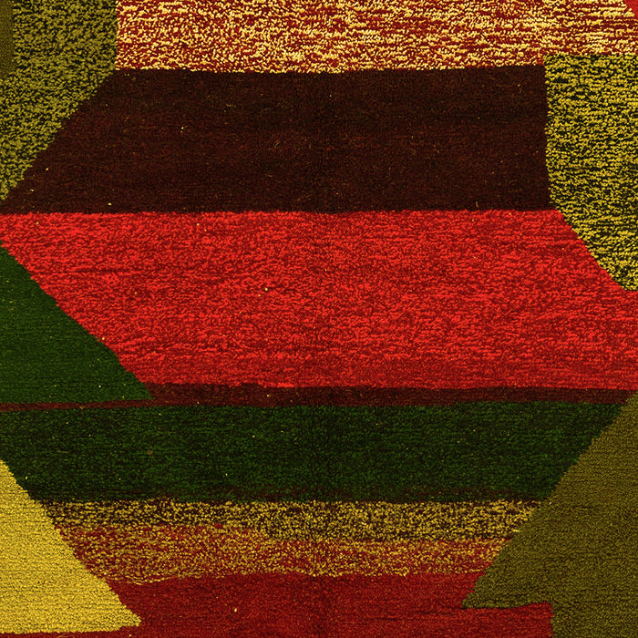 Machine Washable Abstract Yellow Modern Rug, wshabs3090yw