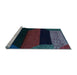 Sideview of Machine Washable Abstract Light Blue Modern Rug, wshabs3090lblu