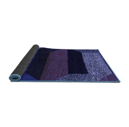 Sideview of Abstract Blue Modern Rug, abs3090blu