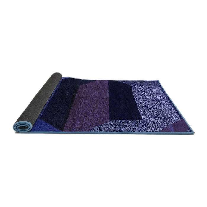 Sideview of Abstract Blue Modern Rug, abs3090blu