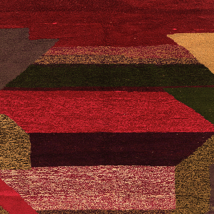 Square Abstract Orange Modern Rug, abs3090org