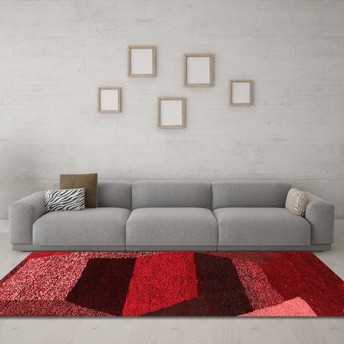 Modern Red Washable Rugs