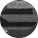 Round Abstract Gray Modern Rug, abs3090gry