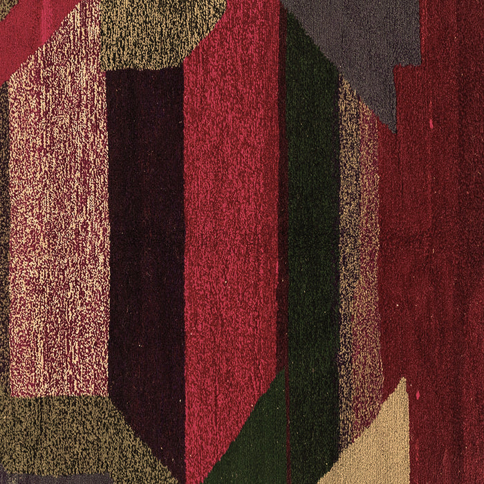 Square Abstract Brown Modern Rug, abs3090brn