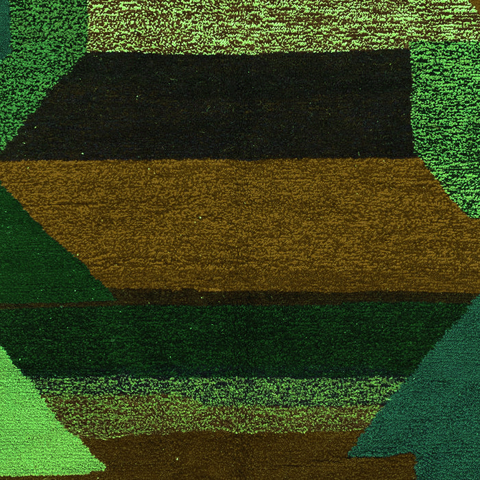 Machine Washable Abstract Green Modern Area Rugs, wshabs3090grn