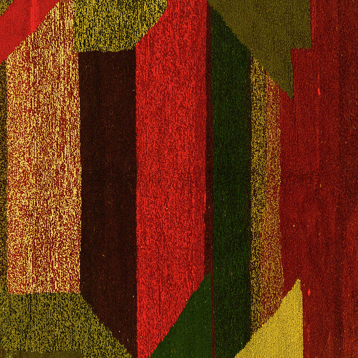 Square Abstract Yellow Modern Rug, abs3090yw