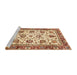 Sideview of Machine Washable Abstract Yellow Rug, wshabs3091