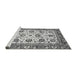 Sideview of Machine Washable Oriental Gray Traditional Rug, wshabs3091gry