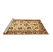 Sideview of Machine Washable Oriental Brown Traditional Rug, wshabs3091brn