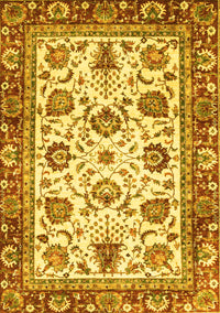 Oriental Yellow Traditional Rug, abs3091yw