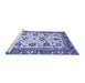 Sideview of Machine Washable Oriental Blue Traditional Rug, wshabs3091blu