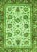 Machine Washable Oriental Green Traditional Area Rugs, wshabs3091grn