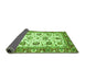 Sideview of Oriental Green Traditional Rug, abs3091grn