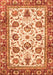 Machine Washable Oriental Orange Traditional Area Rugs, wshabs3091org