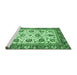 Sideview of Machine Washable Oriental Emerald Green Traditional Area Rugs, wshabs3091emgrn