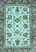 Machine Washable Oriental Light Blue Traditional Rug, wshabs3091lblu