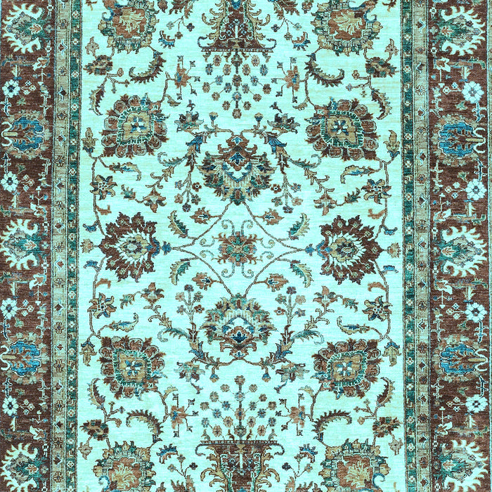 Oriental Light Blue Traditional Rug, abs3091lblu