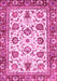 Machine Washable Oriental Pink Traditional Rug, wshabs3091pnk