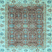 Square Oriental Light Blue Traditional Rug, abs3092lblu