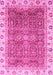 Machine Washable Oriental Pink Traditional Rug, wshabs3092pnk