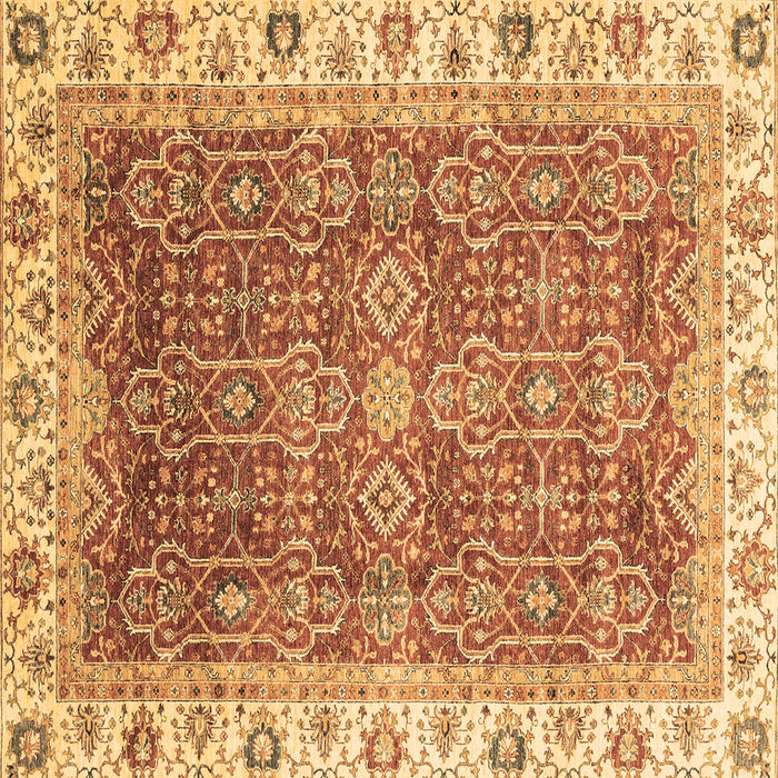 Square Machine Washable Oriental Brown Traditional Rug, wshabs3092brn