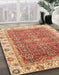 Abstract Red Oriental Rug in Family Room, abs3092