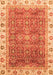 Machine Washable Oriental Orange Traditional Area Rugs, wshabs3092org