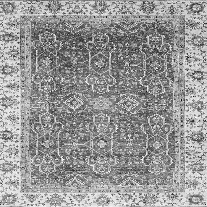 Square Machine Washable Oriental Gray Traditional Rug, wshabs3092gry