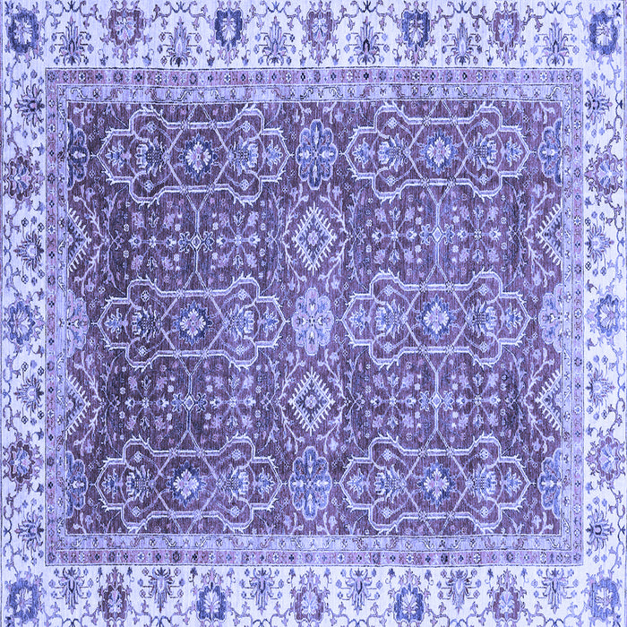 Square Oriental Blue Traditional Rug, abs3092blu