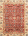 Machine Washable Abstract Red Rug, wshabs3092