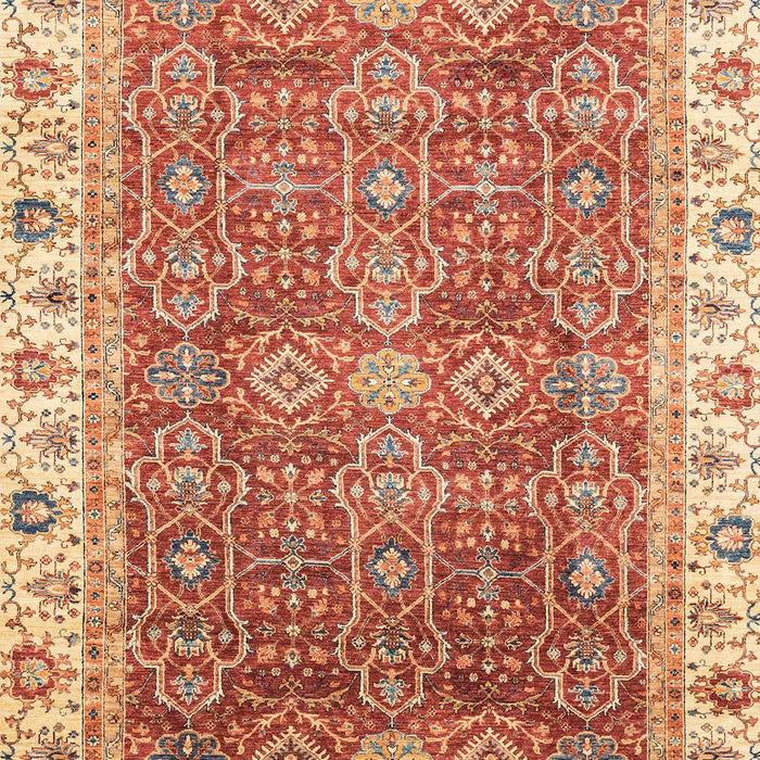 Machine Washable Abstract Red Rug, wshabs3092