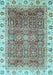 Machine Washable Oriental Light Blue Traditional Rug, wshabs3092lblu