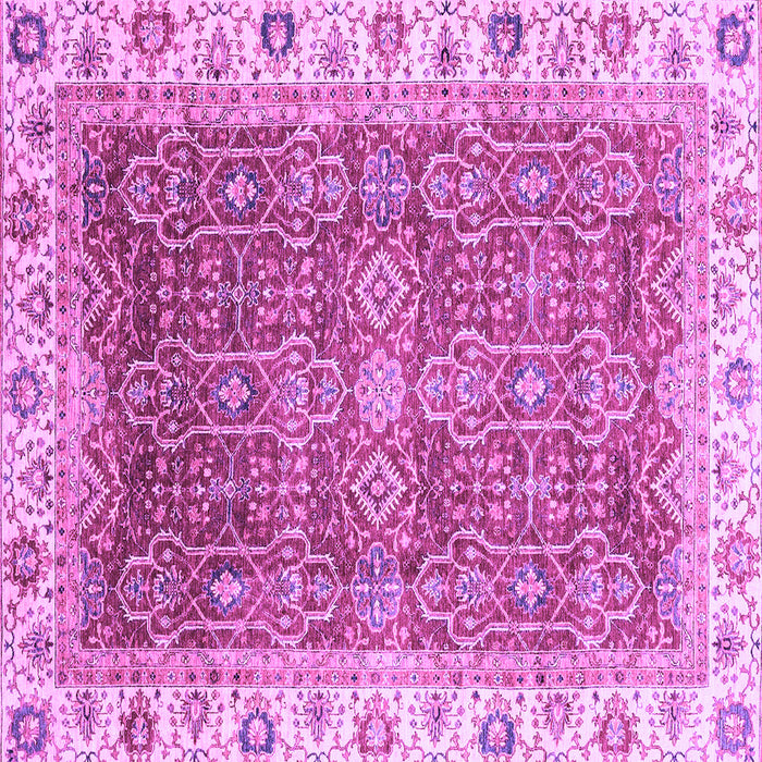 Square Machine Washable Oriental Purple Traditional Area Rugs, wshabs3092pur
