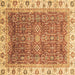 Square Oriental Brown Traditional Rug, abs3092brn