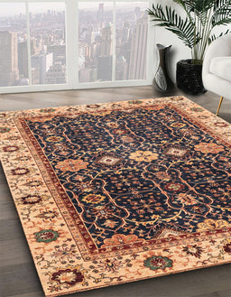 Machine Washable Abstract Red Brown Rug in a Family Room, wshabs3093