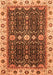 Machine Washable Geometric Orange Traditional Area Rugs, wshabs3093org